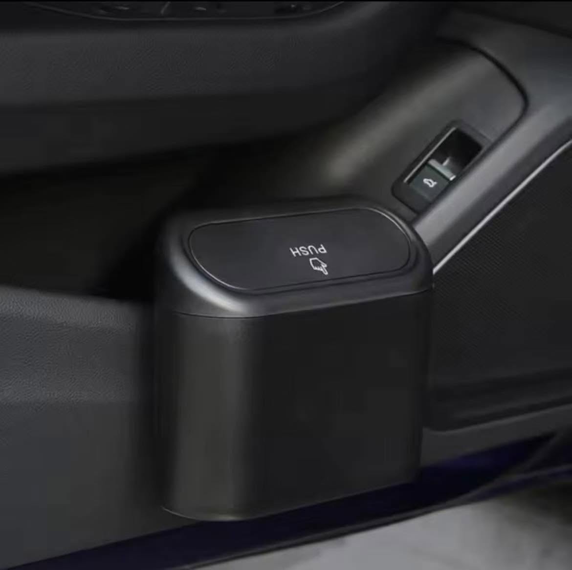 Mini poubelle de voiture avec couvercle Push